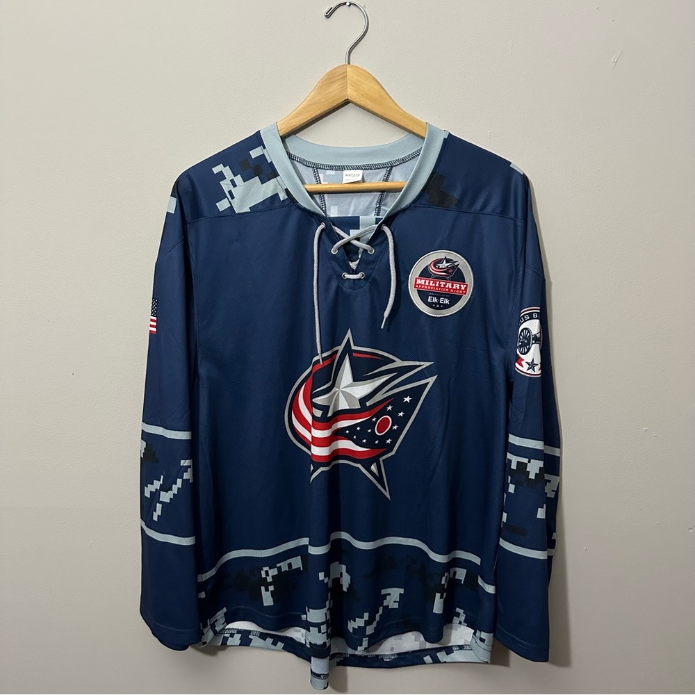 Columbus Blue Jackets Military Appreciation NHL Hockey Jersey Adult Size Medium